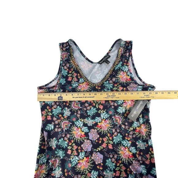 Thomas & Olivia Black Floral Tank Top with Chain Detail Size L NWT - Picture 7 of 7